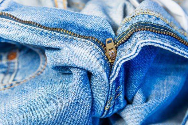 istock Close up blue jeans zipper. 1168181443