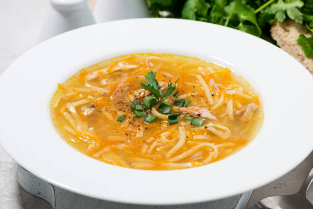 istock chicken soup with egg noodles, horizontal 1168191152