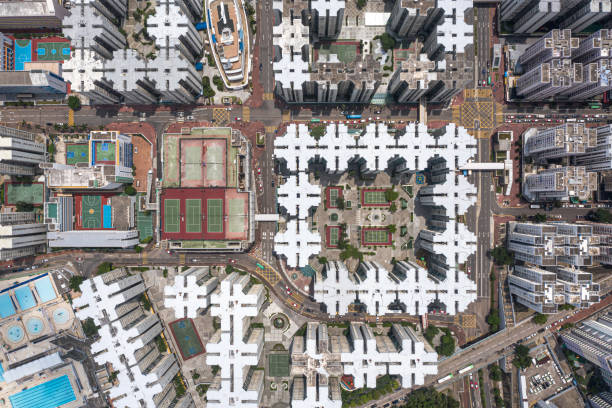 istock Private housing of Hong Kong from drone view 1168192887