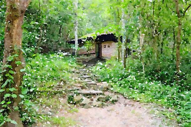 istock watercolor of landscape background 1168192916