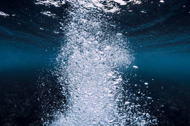 istock Air bubbles in underwater. Ocean in underwater 1168194627
