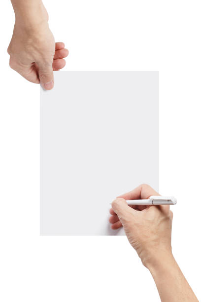 istock Hand signing paper on white 1168198938