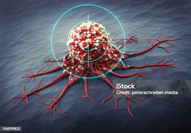 Close Up Of A Cancer Cell 3d Illustration Stock Photo - Download Image Now - Cancer Cell, Cancer - Illness, Oncology