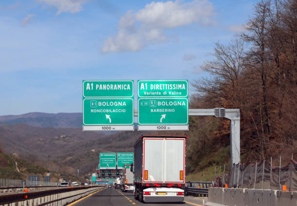 istock big highway signs with italian text 1168200622
