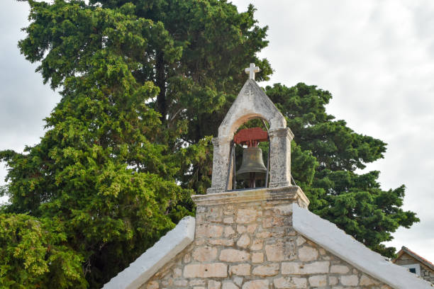 Church tower with bell.