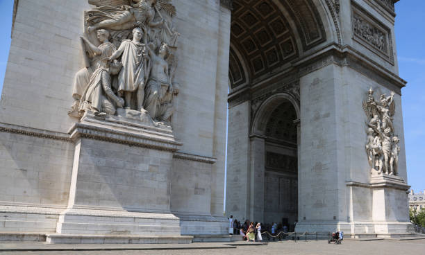 istock Triumphal Arch in Paris called Arc de Triomphe in french languag 1168201859