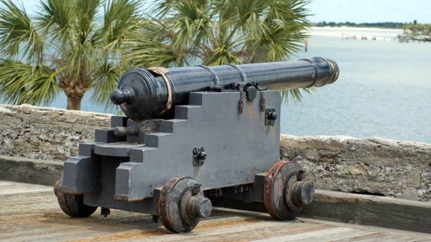 istock Cannon pointing towards the bay 1168204646