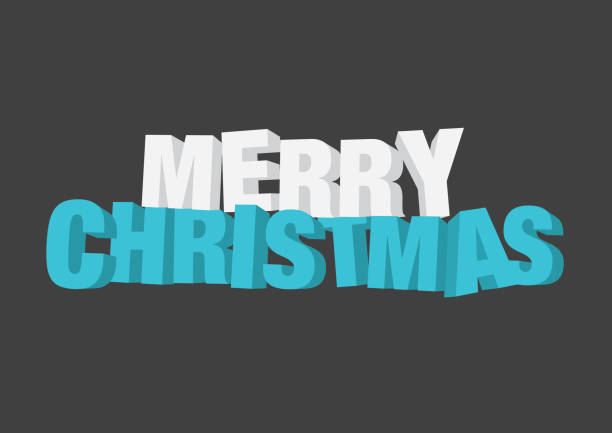 istock Vector isolated illustration of a typography 3D phase Merry Christmas with stylish colours against a dark background. 1168205694