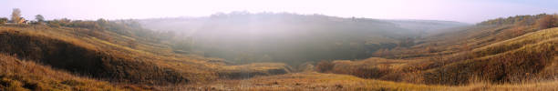 istock Panoramic view of autumn meadow at sunset 1168209819