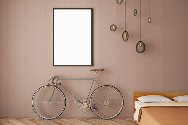 istock Modern bedroom interior with poster 1168212624