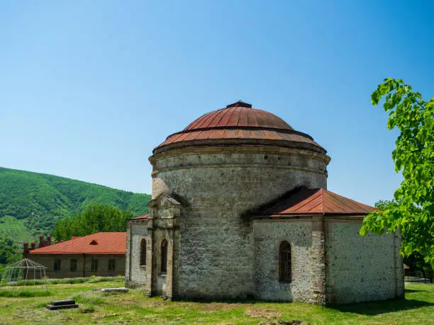 Old Mosque of Sheki Khans's Fortress in Sheki, Azerbaijan. - May 09 2019
