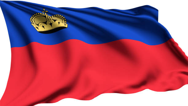 istock flag of Liechtenstein with fabric structure in the wind 1168220716