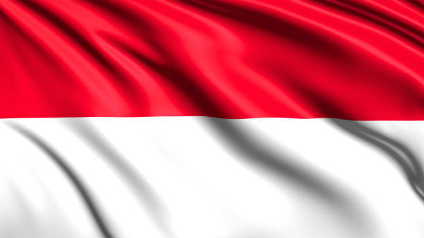 istock flag of Monaco with fabric structure in the wind 1168220862