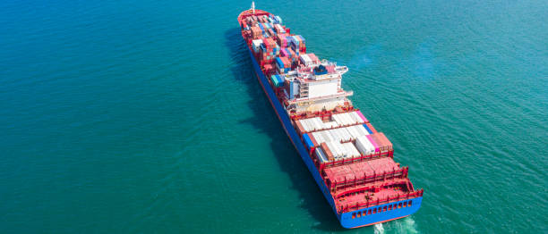 istock Container Ship Vessel Cargo Carrier. import export logistic and export products worldwide 1168222417