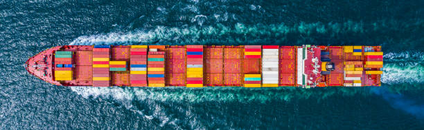 istock Container Ship Vessel Cargo Carrier. import export logistic and export products worldwide 1168222424