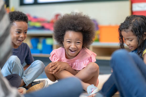 istock Multi-ethnic group of preschool students in class 1168222985