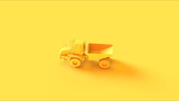 желтый промышленный самосвал грузовик - construction worker earth mover truck quarry стоковые фото и изображения