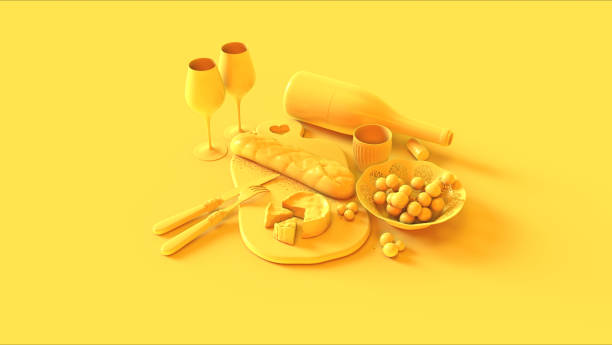 vin jaune une bouteille en verre avec un liège et des verres de vin arrêtez le fromage un couteau d'or de pain et bol de fourchette des olives - wine bottle fork wine cork photos et images de collection