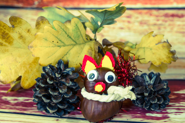 happy creative time with chestnut fox figures against blue background