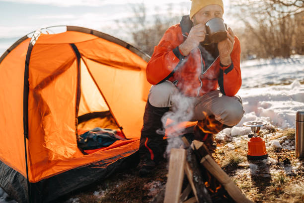 istock Man preparing food on mountain 1168225911