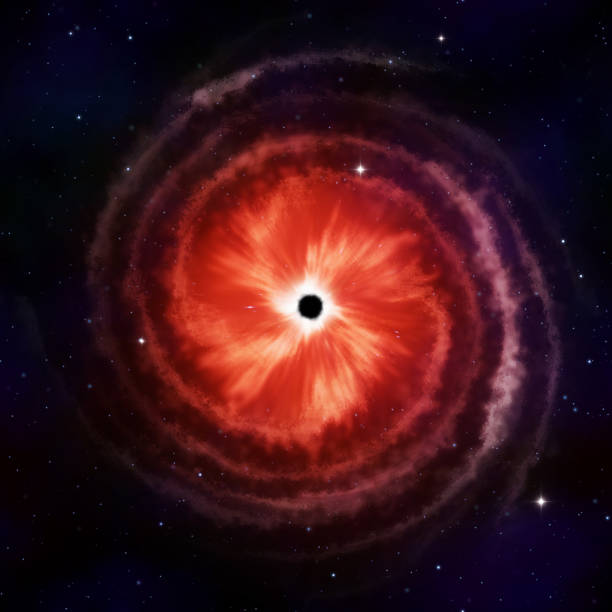 istock red spiral galaxy with black hole 1168225918