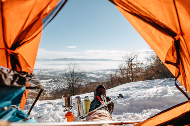istock Man laying down in tent 1168225922