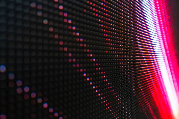 Photo of Abstract Close up Bright colored LED SMD video wall abstract background