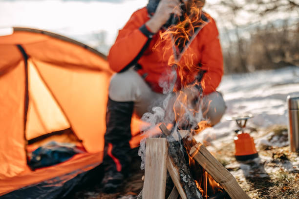 istock Man preparing food on mountain 1168228709