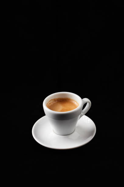 istock Cup of coffee on black background. Copy space. 1168228915