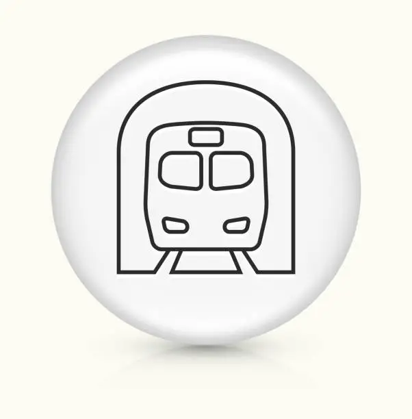 Vector illustration of Subway Train in Tunnel Icon