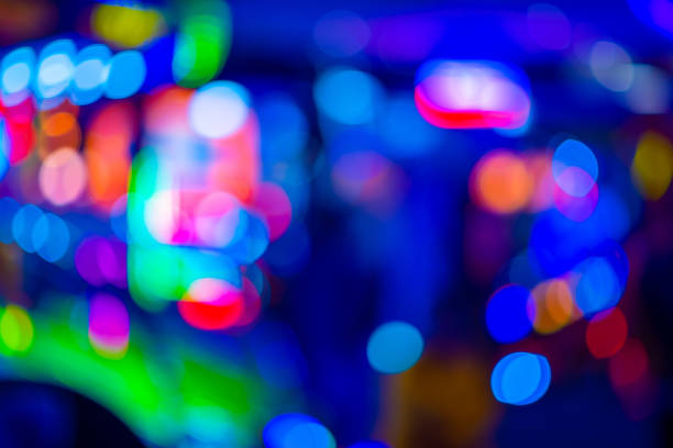 Abstract neon background in arcade center
