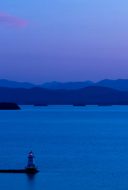 Lighthouse on Lake Champlain in Burlington Vermont, USA