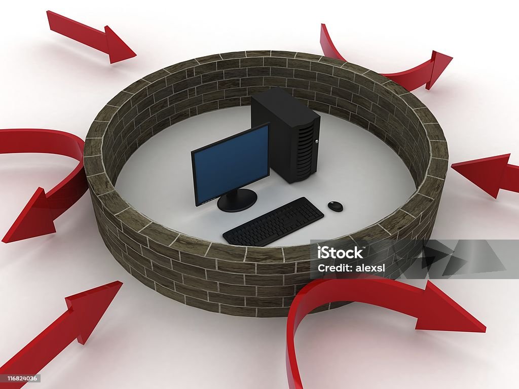 Protezione del Firewall - Foto stock royalty-free di Bug informatico