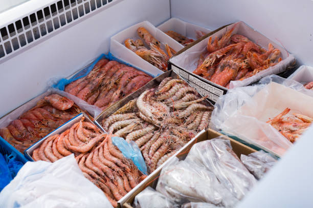 istock Chilled Mediterranean seafoods close up on counter 1168240987
