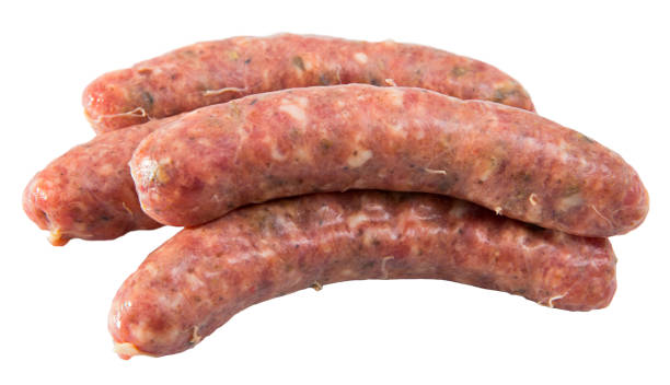 istock Raw farm sausages 1168241044
