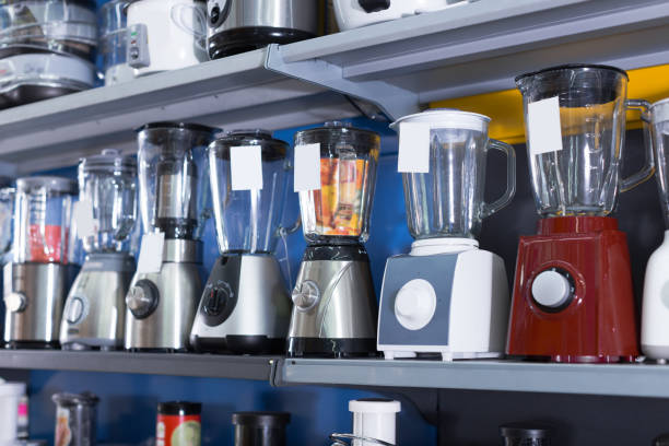 istock Shelves with blenders and other appliances 1168241243