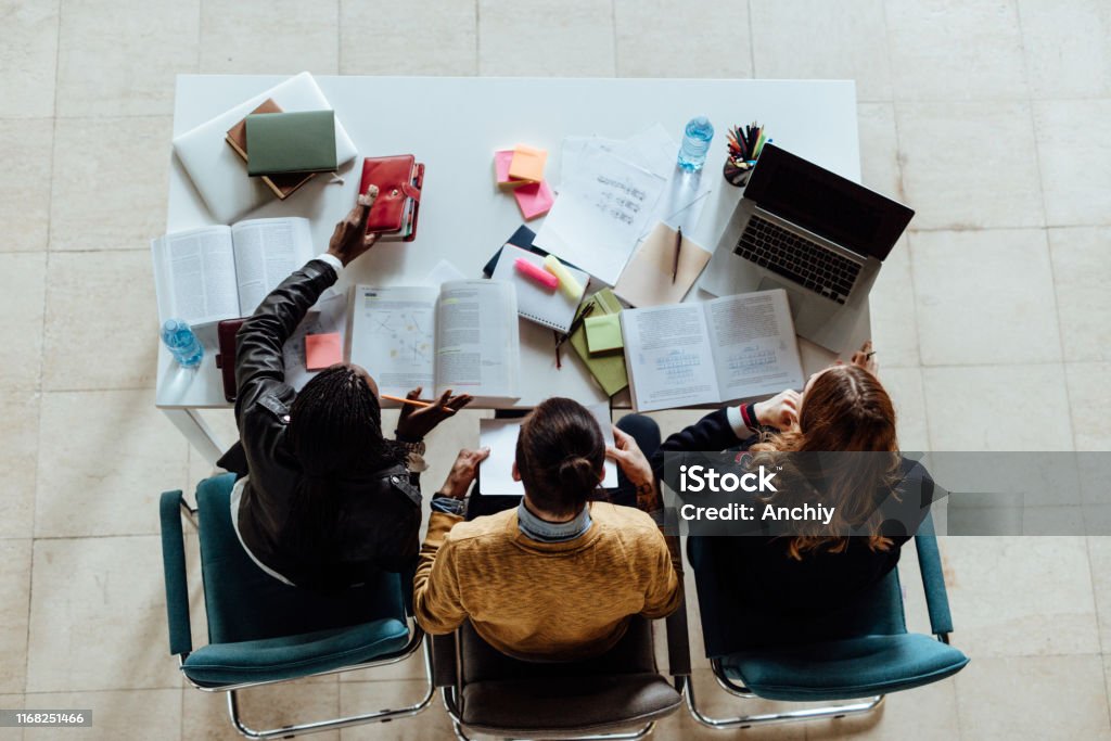 Students In Study University Students Doing Group Study Stock Photo - Download Image Now ...