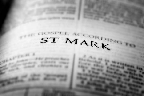 bible new testament christian teachings gospel st mark saint - teachings imagens e fotografias de stock