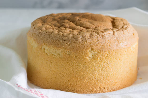 istock lush homemade sponge cake on a white towel 1168260914