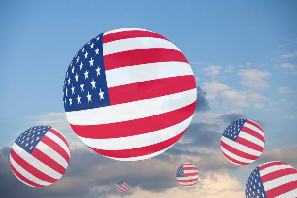 istock USA Flag Globes on sky 1168262148