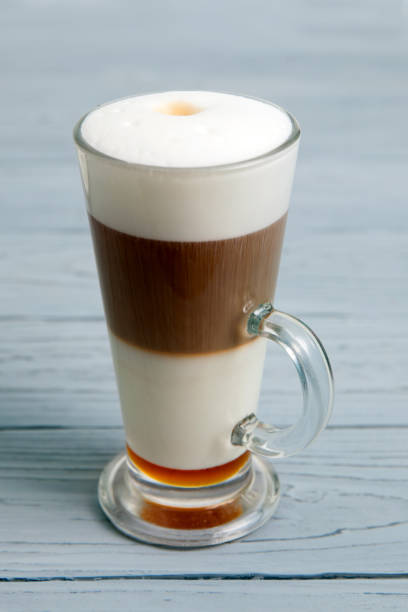 istock Glass of mocha coffee latte on the table 1168262847