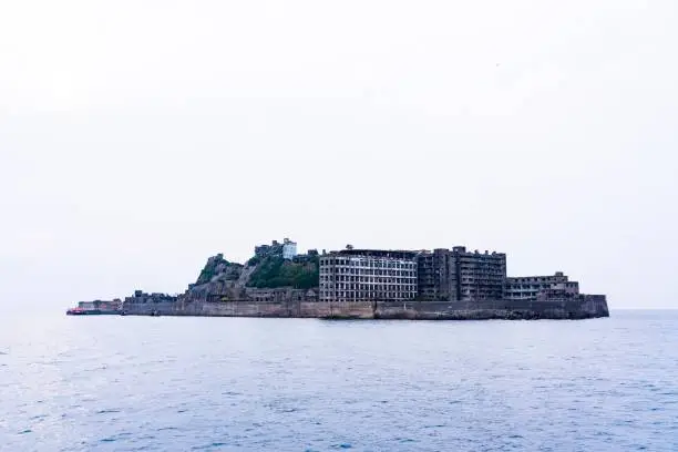 Gunkanjima an abandoned island in Japan