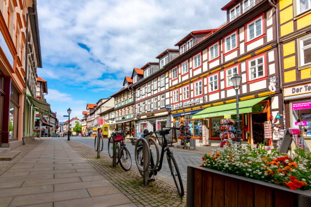 istock Architecture of Wernigerode old town with half-timbered houses, Germany 1168268361