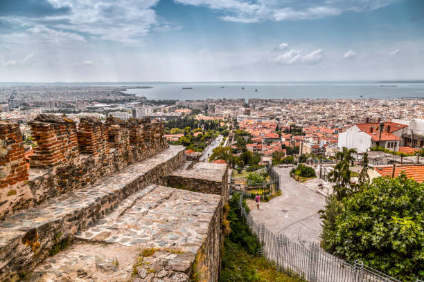 Aerial view of Thessaloniki stock photo