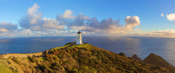 istock Cape Reinga, New Zealand,  panoramic seascape with lighthouse 1168271454