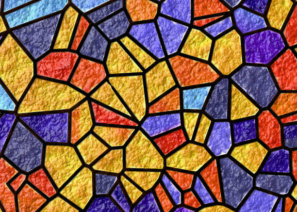 colorear vidrio arte patrón de stock foto - stained glass glass art church fotografías e imágenes de stock