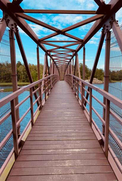 istock Wooden bridge cross the river 1168280282