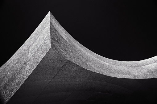 istock Architectural abstract, At the peak of the curve, Black White 1168280406