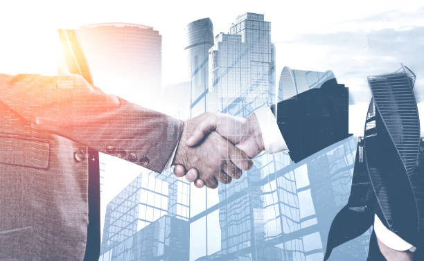 istock Handshake in city, business partnership 1168281257