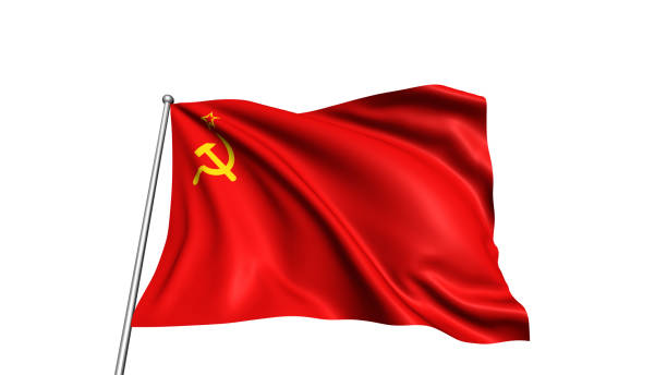 istock flag of the Soviet Union with fabric structure in the wind 1168281372